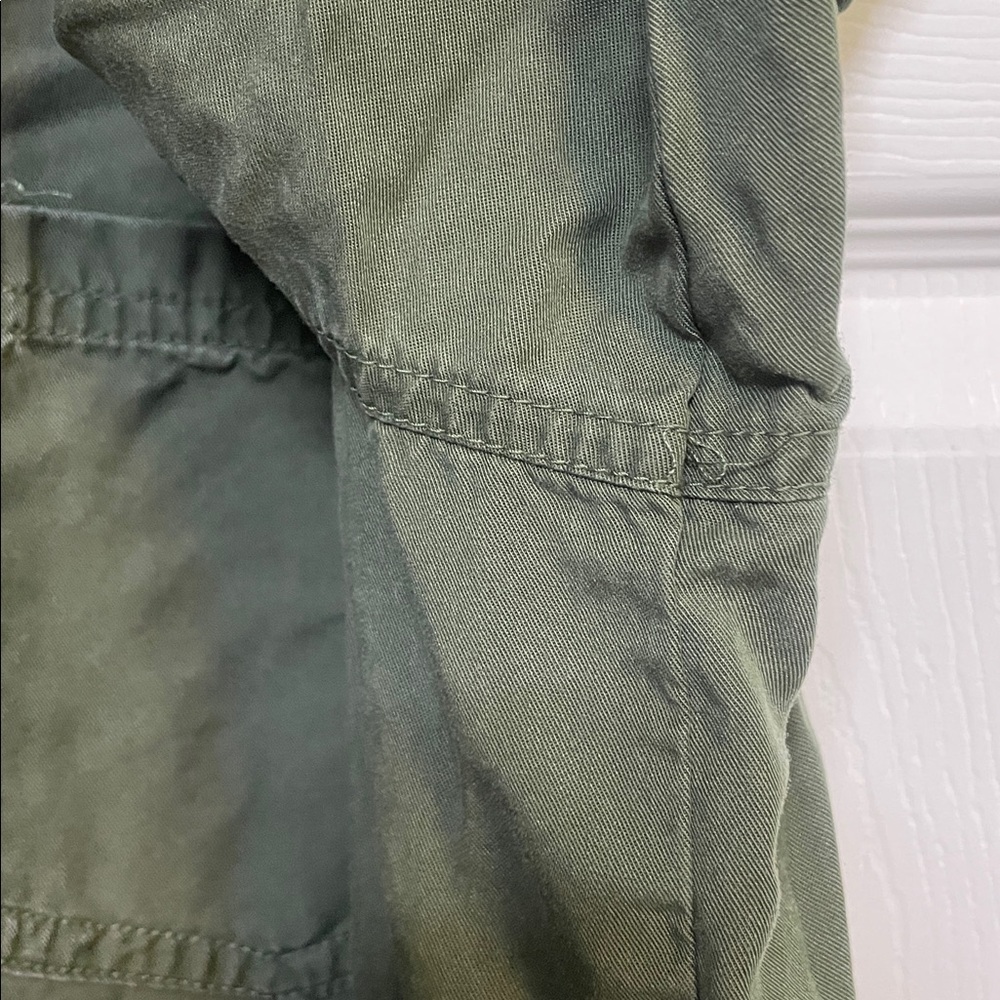 Westbound Olive Green Lightweight Button Down shirt with bell sleeves - Picture 7 of 9